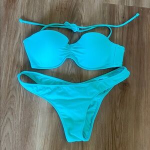 Victoria’s Secret Teal Bikini Top 36 B Bottom Medium
